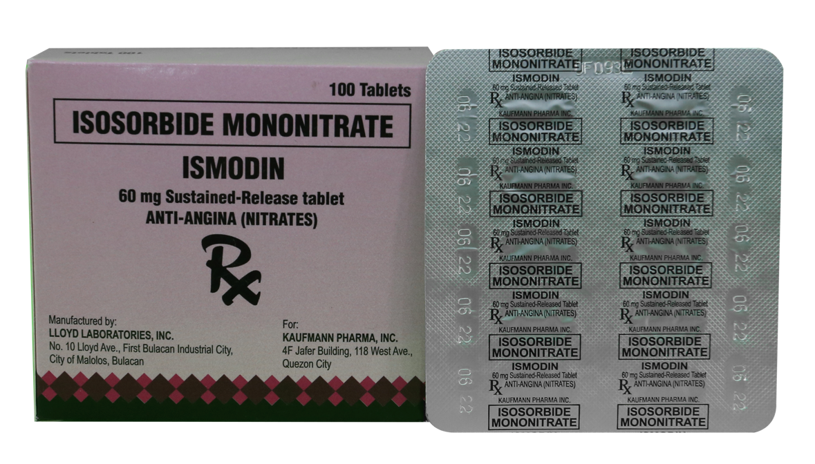 Ismodin Isosorbide Mononitrate Mg Sustained Release Tablet S Price